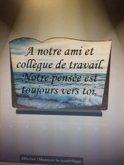 plaque commémorative collègue