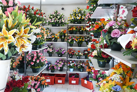 sélection de fleurs artificielles